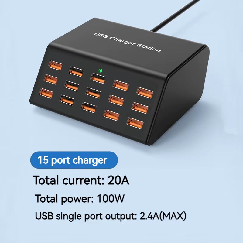 Chargeur USB Universel 15 Ports pour Bureau