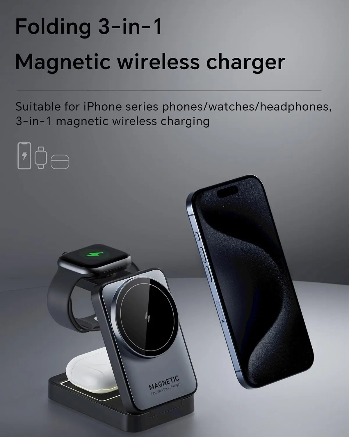 Chargeur 3-en-1 Pliable