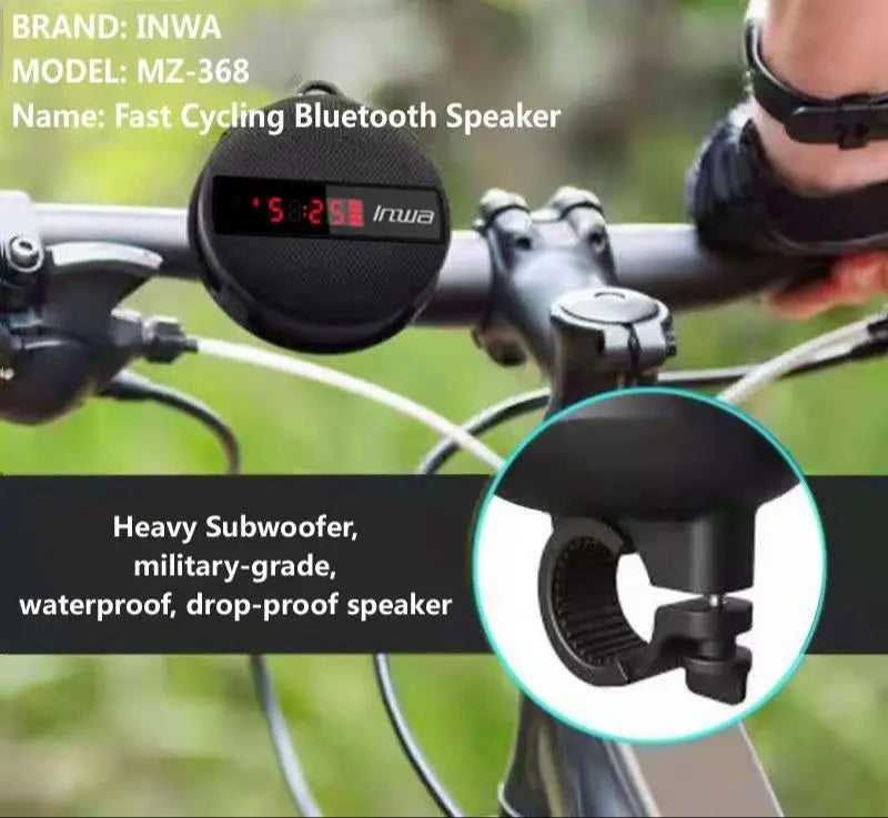 Enceinte Bluetooth Vélo Étanche avec Affichage LED & Basses Puissantes