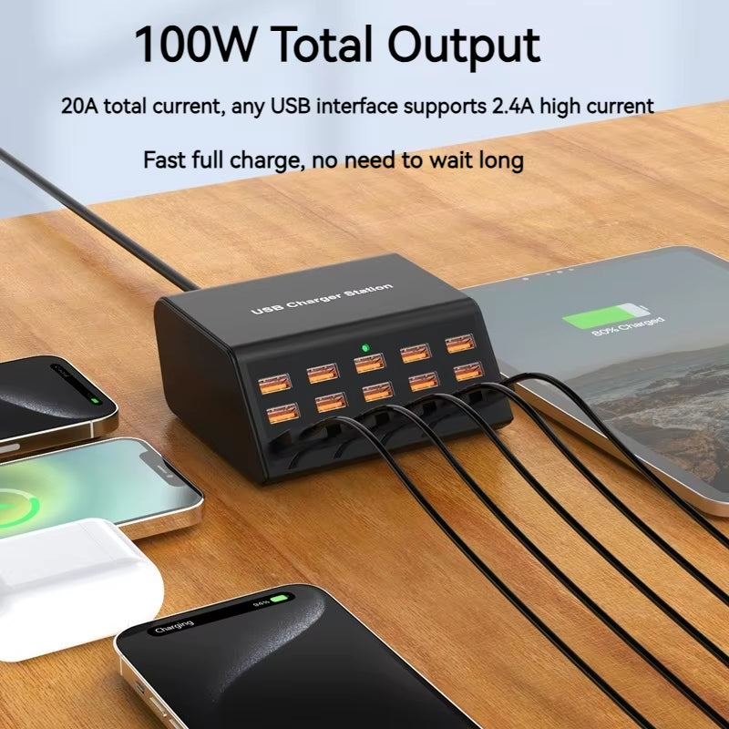 Chargeur USB Universel 15 Ports pour Bureau