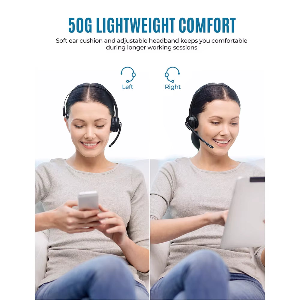 Casque Bluetooth de bureau sans fil avec micro