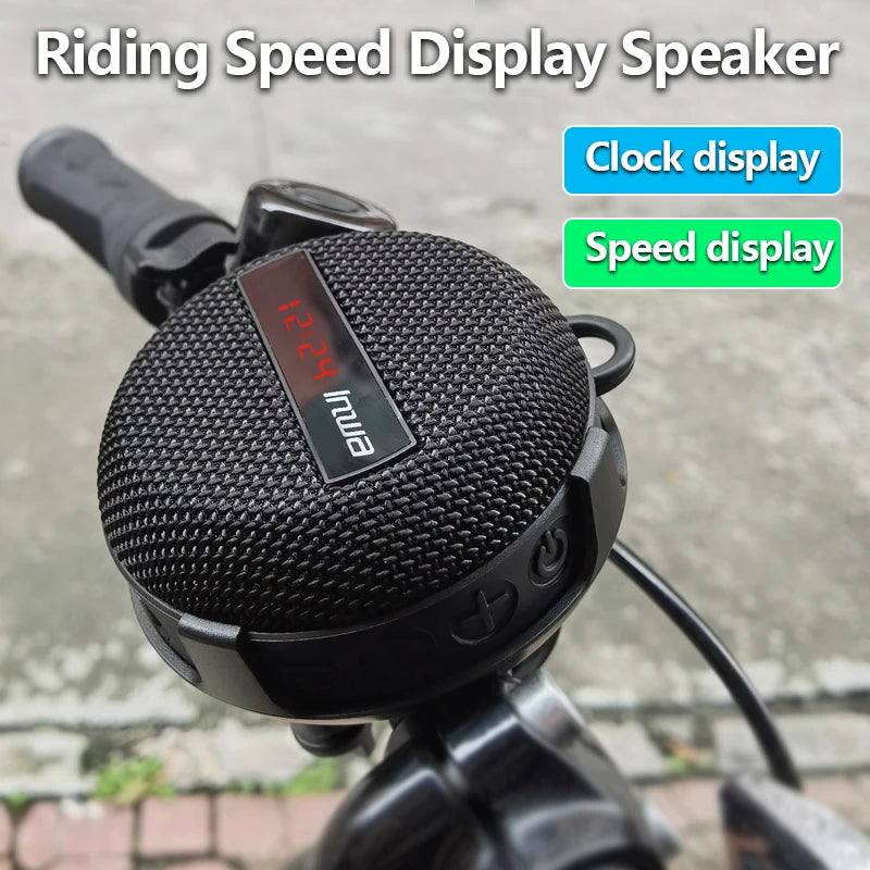 Enceinte Bluetooth Vélo Étanche avec Affichage LED & Basses Puissantes