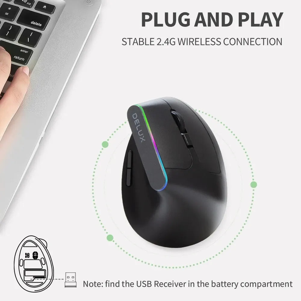 Souris verticale gaming