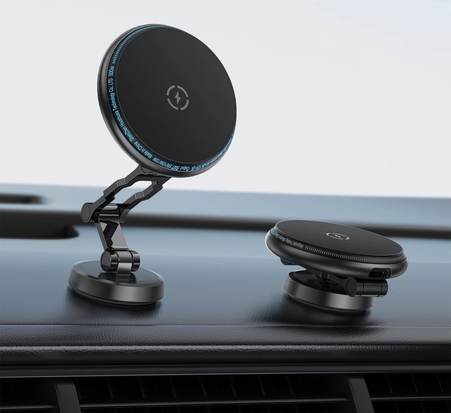 Support magnétique pliable avec charge sans fil