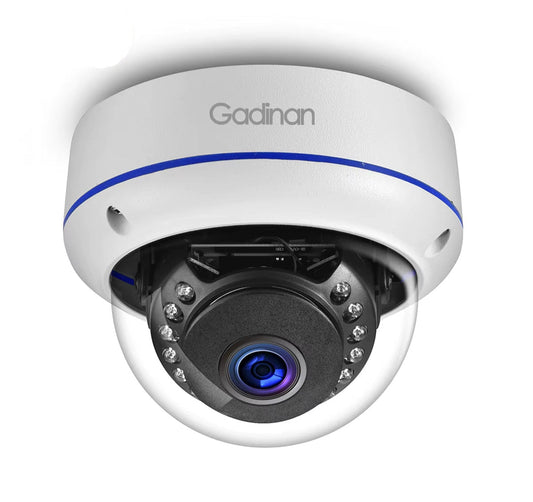 Gadinan 8MP 4K IP Camera POE CCTV Security Cameras H.265+ Outdoor Waterproof Dome Metal Audio Video Surveillance for NVR System