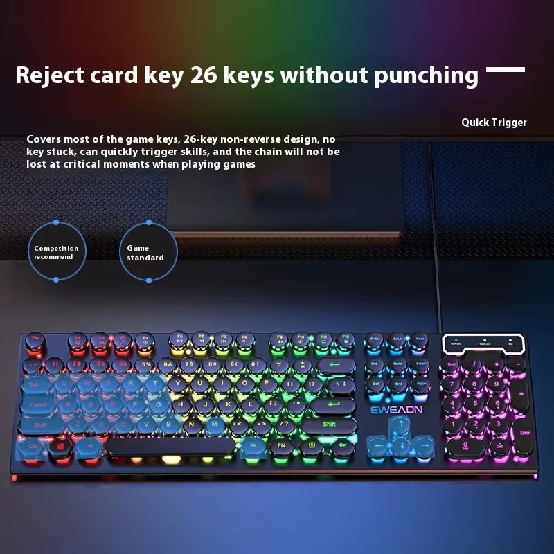 Clavier Gaming Mécanique Rétro