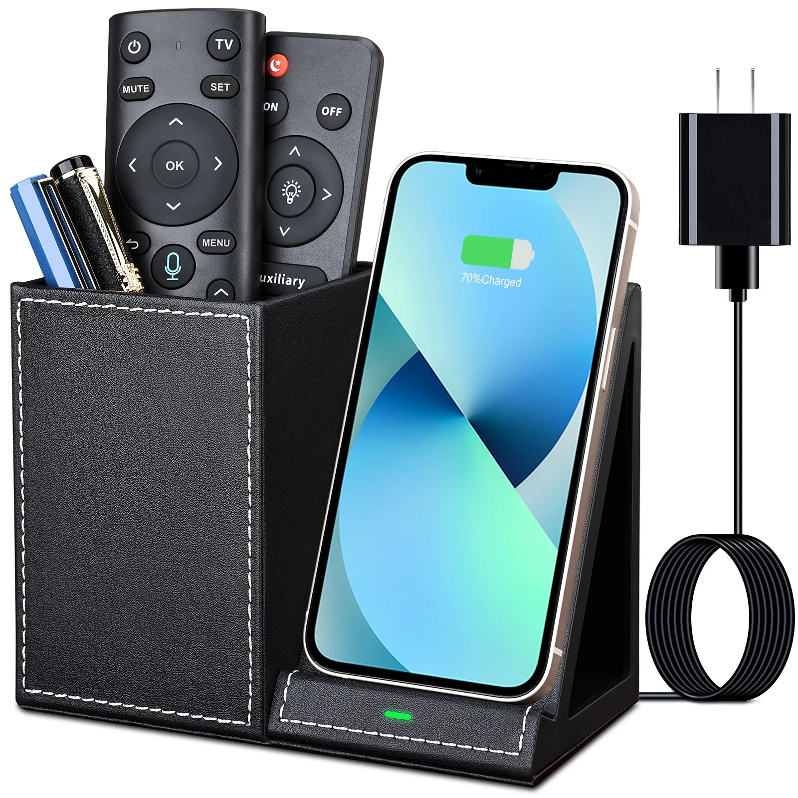 Chargeur sans fil avec pot à stylos intégré