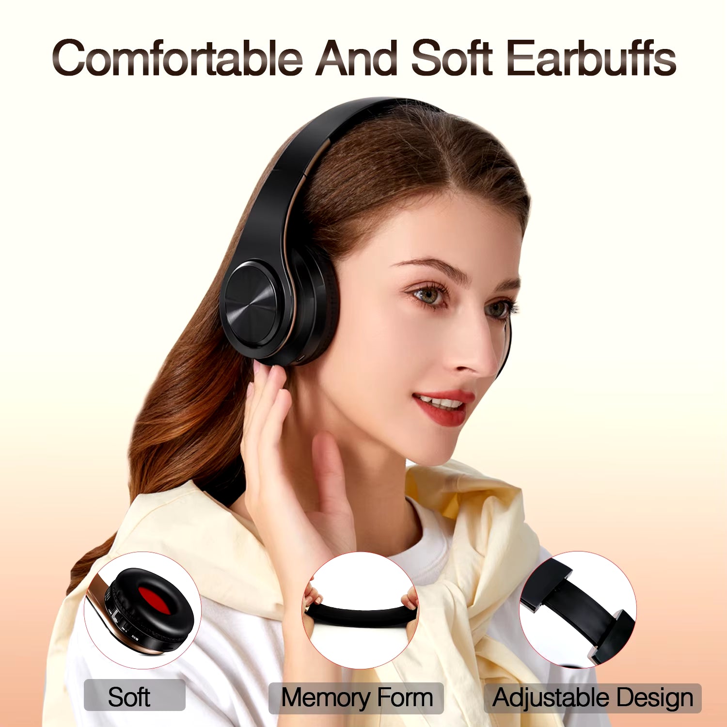 Casque Bluetooth Sans Fil Pliable avec Microphone488