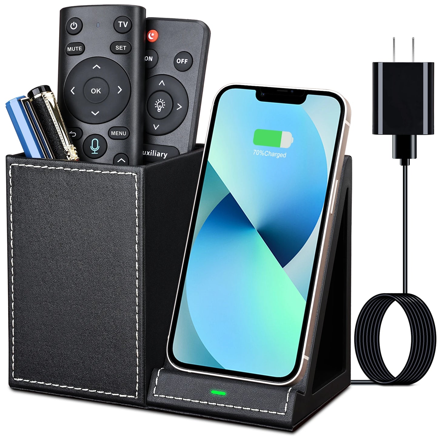 Chargeur sans fil avec pot à stylos intégré