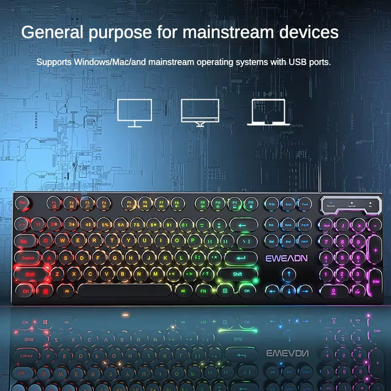 Clavier Gaming Mécanique Rétro