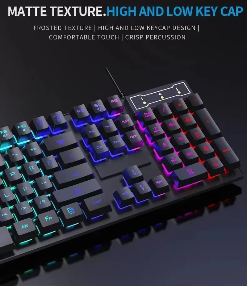 Clavier mécanique gaming avec souris lumineuse